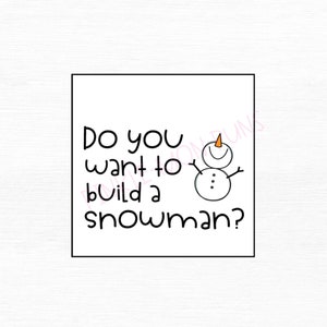Construya un muñeco de nieve con etiquetas CÍRCULO y CUADRADO de 2x2'' / Imprimible / Descarga instantánea