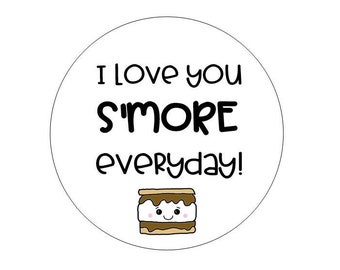 S'more Valentine 2'' tag