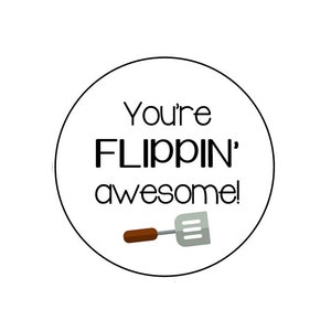 Flippin&#39; Awesome Father&#39;s Day 2x2’’ CIRCLE and SQUARE tags | Printable | Instant Download