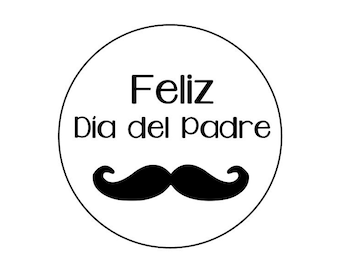 Feliz Dia del Padre Fathers Day 2x2’’ CIRCLE and SQUARE tags | Printable | Instant Download