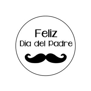 Feliz Dia del Padre Fathers Day 2x2’’ CIRCLE and SQUARE tags | Printable | Instant Download