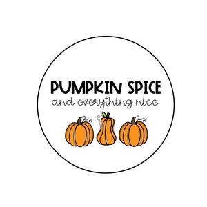 Pumpkin Spice 2x2’’ CIRCLE and SQUARE tags | Printable | Instant Download
