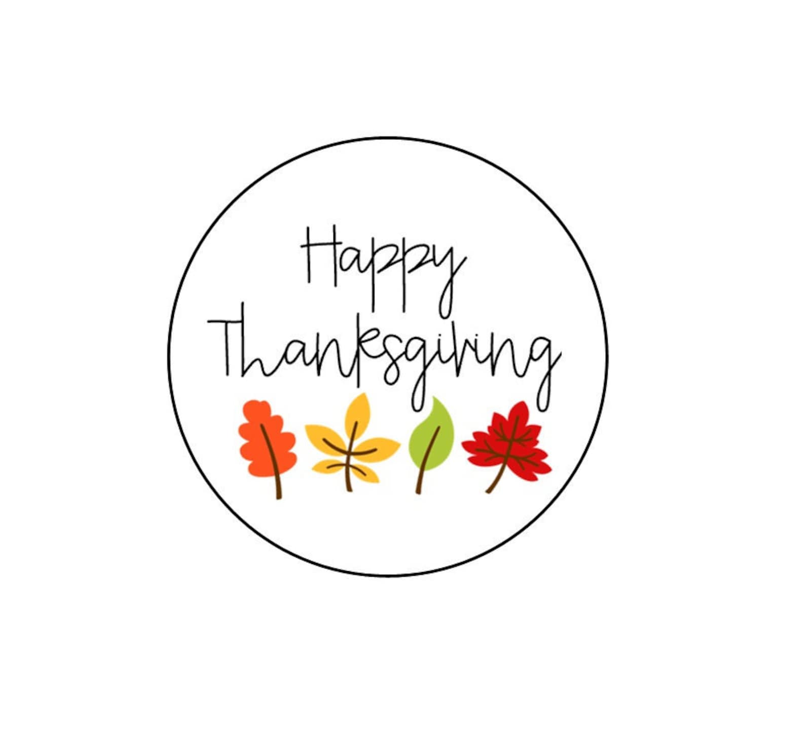 Happy Thanksgiving 2x2 CIRCLE and SQUARE Tags Printable Etsy