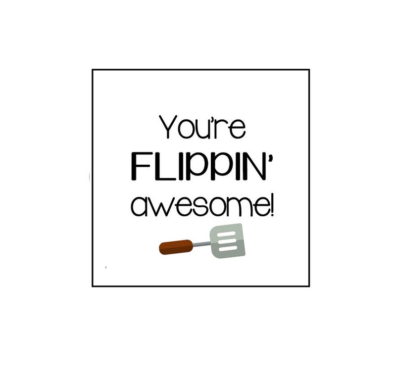 Flippin' Awesome Father's Day 2x2 CIRCLE and SQUARE | Etsy