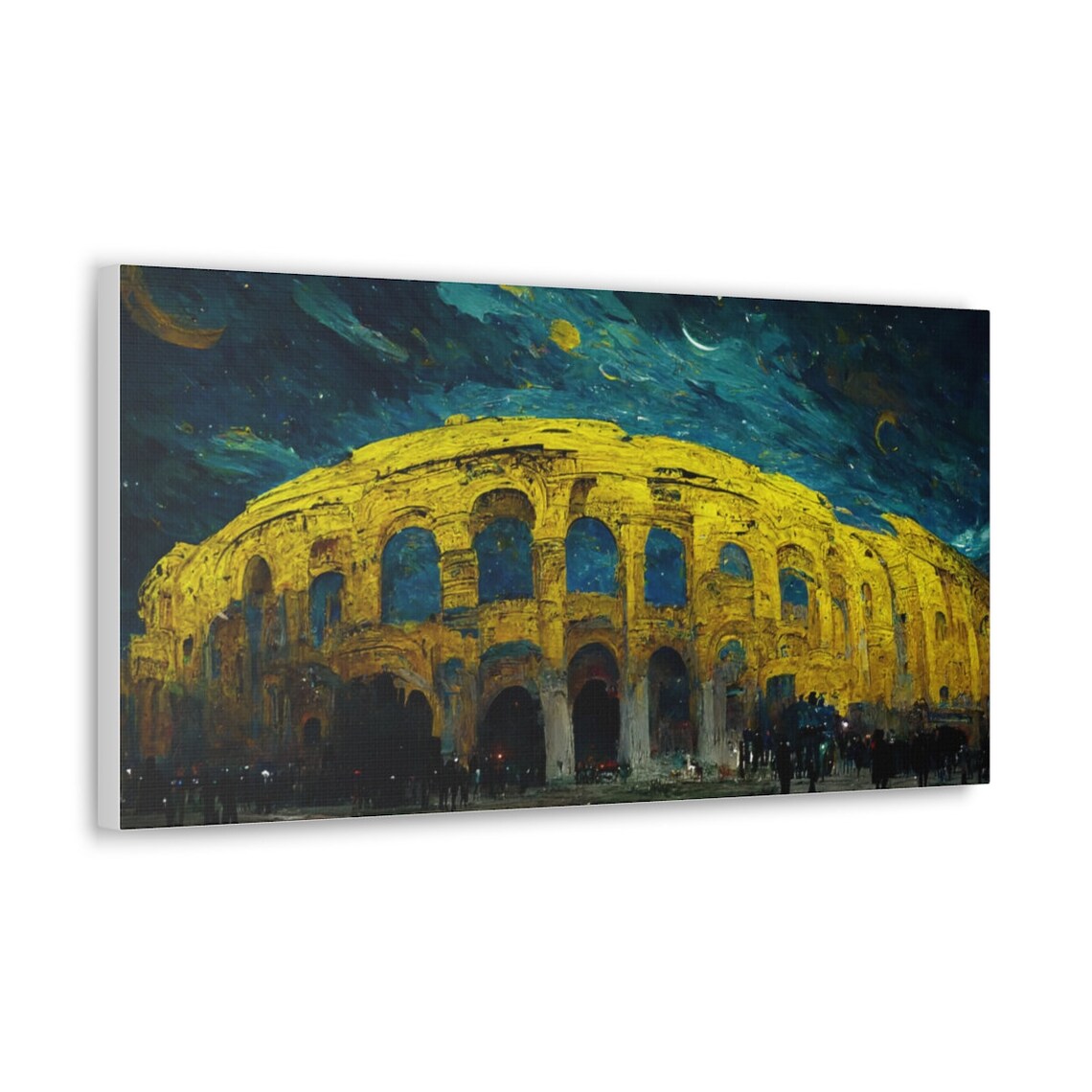 4k Coliseum Van Gogh by Edgallo Canvas Print, Italy Wall Art, Large ...