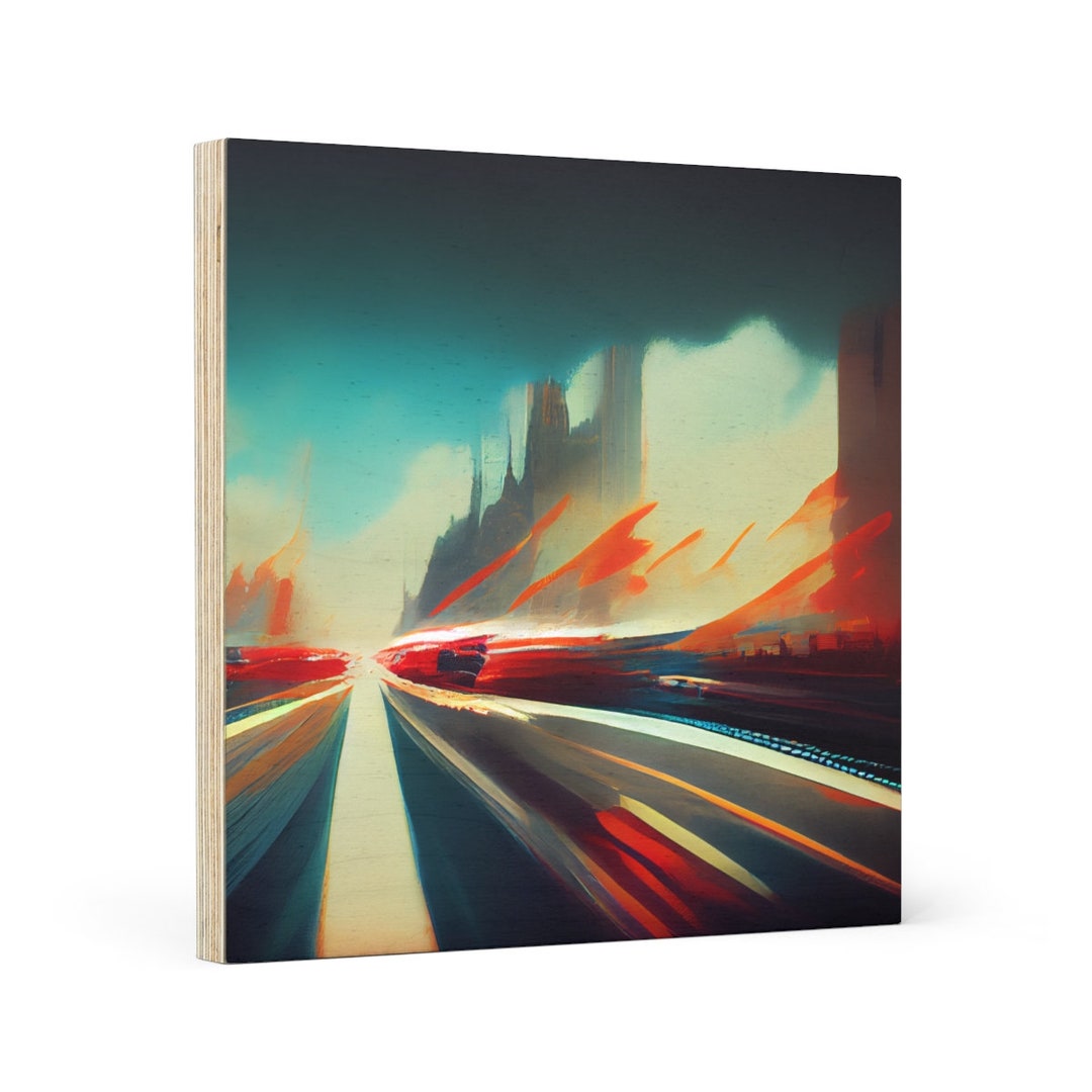 Fast Car Abstract Art Print | Large Wall Art | Canvas Print | Living ...
