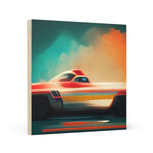 Fast car Abstract Art Print | Large Wall Art | Canvas Print | Living Room Decor | Office Art | Fast Car Print Modern Art Wood Canvas