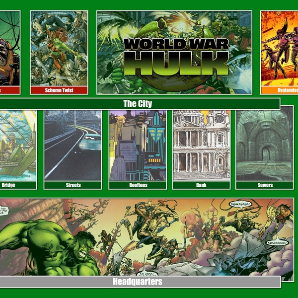 Marvel Legendary Playmat Image: World War Hulk (14x28)