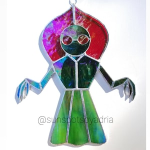 Flat Woods Monster stained glass suncatcher