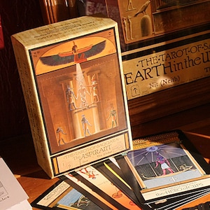 Jeu de tarot égyptien ** Tarot de la géométrie sacrée de Saqqarah * Cartes d'artiste en boîte-Donald Beaman * Oracle divinatoire 82 cartes, kabbale, runes, copte