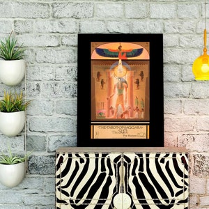 16&quot;x20&quot; Artwork The Sun Tarot of Saqqara Donald Beaman Art Tarot Cards Son of the Morning Attainment Happiness Love Material Happiness