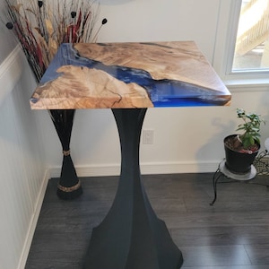 Beautiful maple ocean table, river table, epoxy table, resin table, custom,