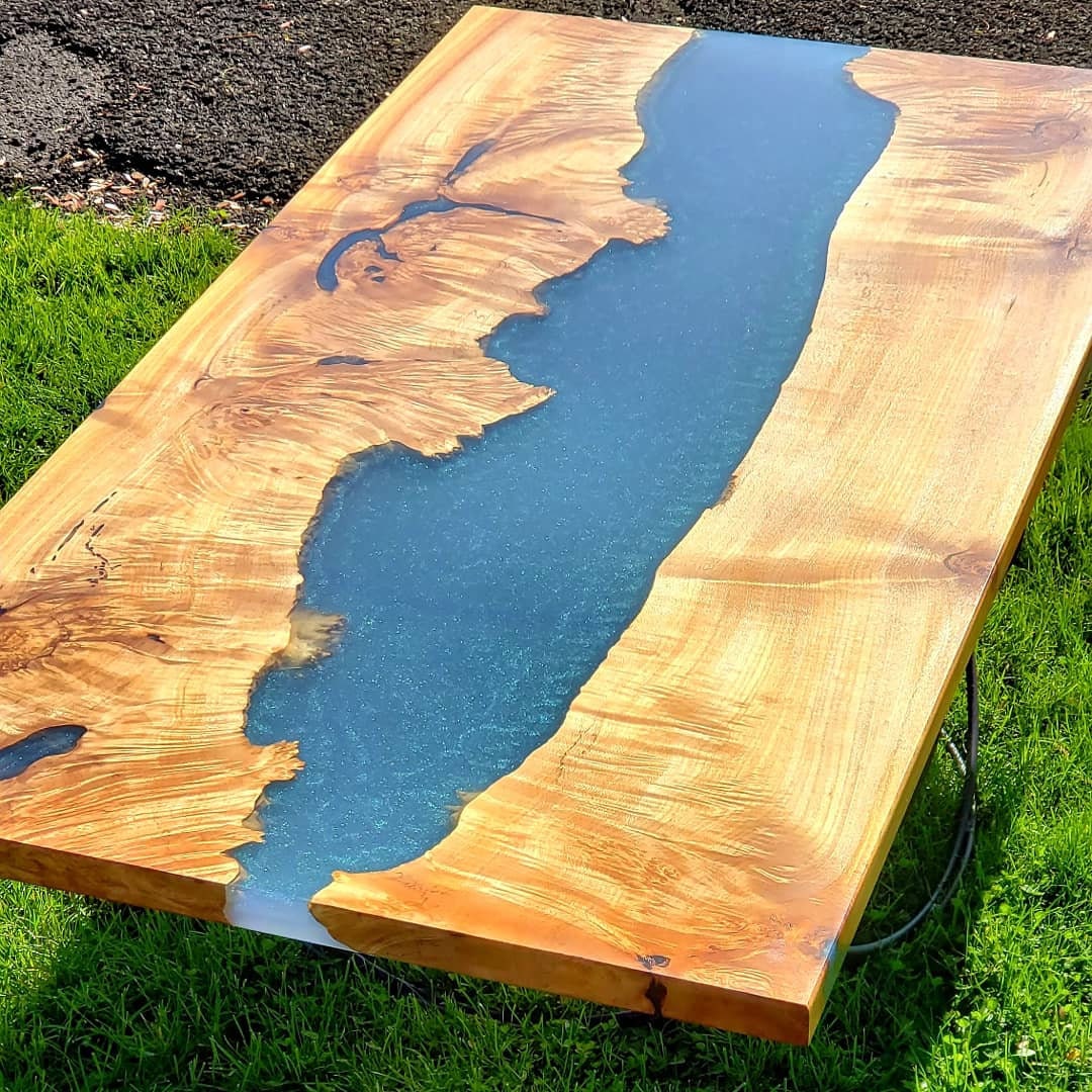 Beautiful Big Leaf Maple River Coffee Table Etsy