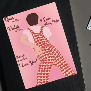 DOWNLOAD DIGITALE - Harry Styles Valentines Card - Love on Tour - Harry's House Greeting Card Per lui - Le rose sono rosse