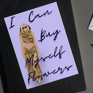 DIGITALER DOWNLOAD - Miley Cyrus Karte - Wandkunst - Druck - I can buy myself flowers art.