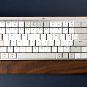 Logitech MX Keys Mechanical MINI walnut wooden stand, logitech mx keys keyboard wood tray holder, keyboard holder logitech wireless keyboard