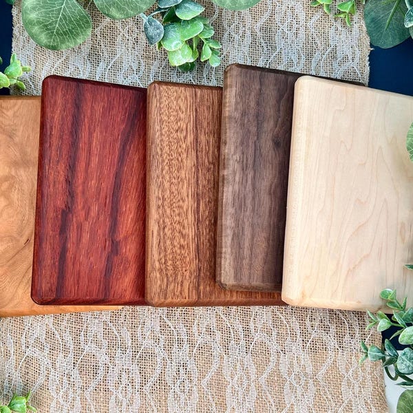 Handcrafted Small Cutting Board | 5x7 Inch | Exotic Hardwood Mix