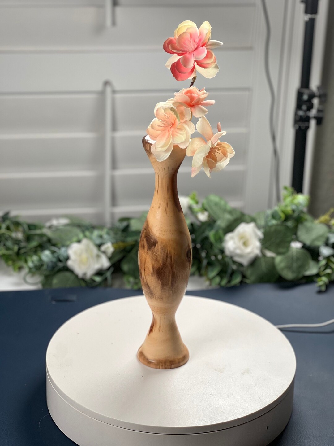 Handturned Aspen Wood Flower Vase for Dry & Fake Flower Etsy