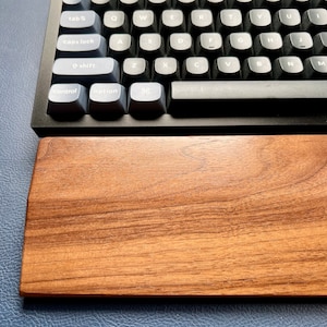 Reposamuñecas para teclado de nogal: tamaño completo, diez teclas sin teclas y mini