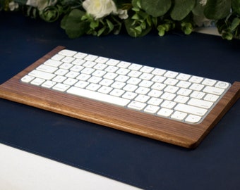 Apple magic keyboard wooden stand, apple magic keyboard wood tray holder, keyboard holder for apple wireless keyboard