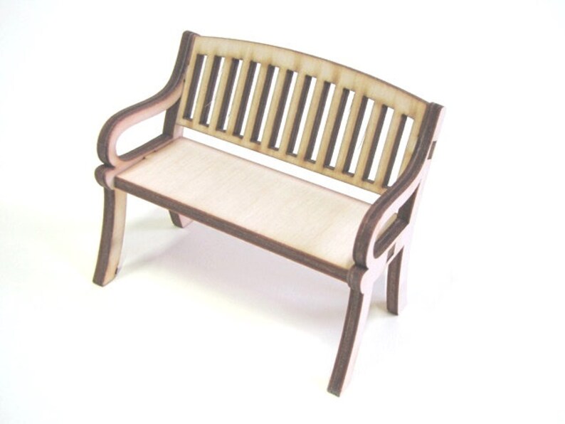 Furniture for dolls Bench Stripes