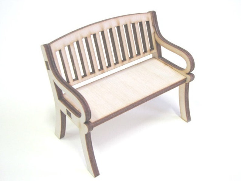 Furniture for dolls Bench Stripes
