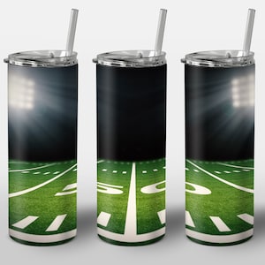 Football Field Design for Tumbler, STRAIGHT 20oz Skinny Tumbler Wrap Sublimation