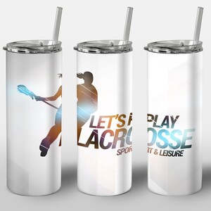 Lacrosse Design for Tumbler, STRAIGHT 20oz Skinny Tumbler Wrap Sublimation
