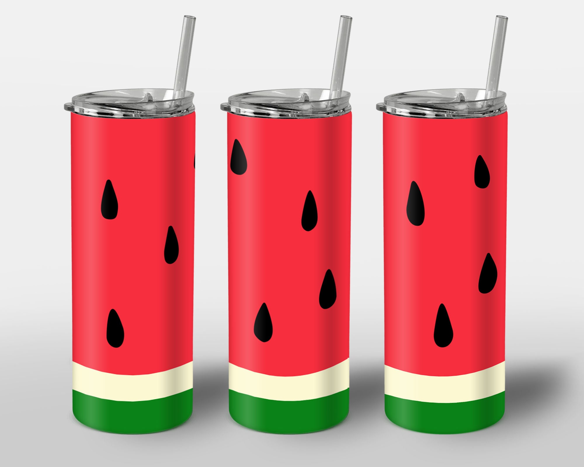 Watermelon Tumbler Designs Bundle Colored Watermelon Seamless Etsy