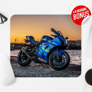 Sport Motorrad Mauspad Sublimationsdesign, realistisches Rennrad Computer Mauspad PNG Bild, Mauspad Vorlage, digitaler Download