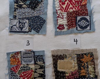 Boro/Sashiko-lappkit: Vintage japanska tyger/med mango