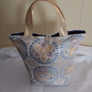 Nishijin Tote Vintage Japanischer Obi Kimono One-of-a-kind Vintage Knopfverschluss Abend Besondere Anlässe