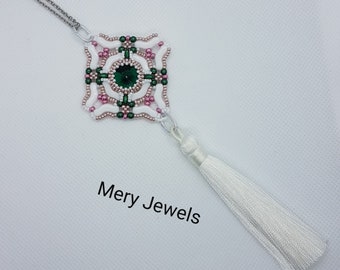 Bridge Pendant Tutorial with 14mm Super Duo Bridge Rivoli Beads and Pearls