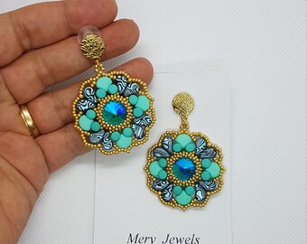 Bella Earrings Tutorial with Paisley and Ginko
