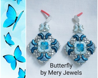 DIY Butterfly Beaded Earrings Tutorial by Puca