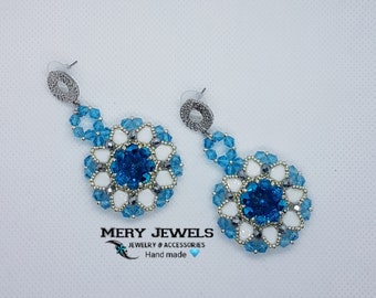 DIY Tutorial: Moon Earrings with Honeycomb Beads