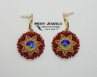 DIY Tutorial: Christmas Earrings with Vexolo Beads and Moby Duo