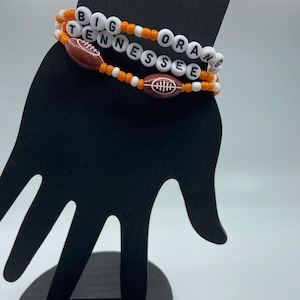 Go Big Orange Tennessee Set of 3 Beaded Stretch Bracelets