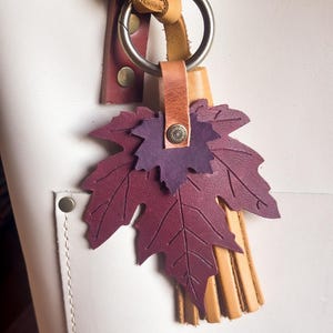 Leather Purse Charms Maple