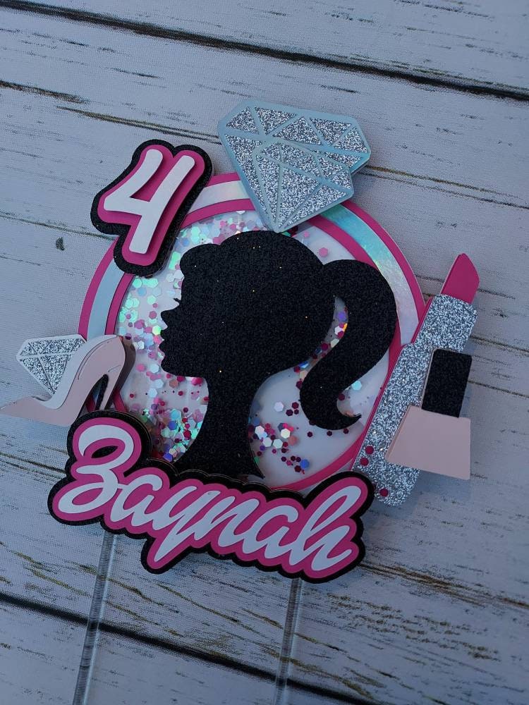 Barbie Cake Topper Barbie Party Barbie Birthday Barbie | Etsy