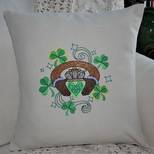 Claddagh - delicate symbol of love, loyalty and friendship - Throw/Accent  Pillow