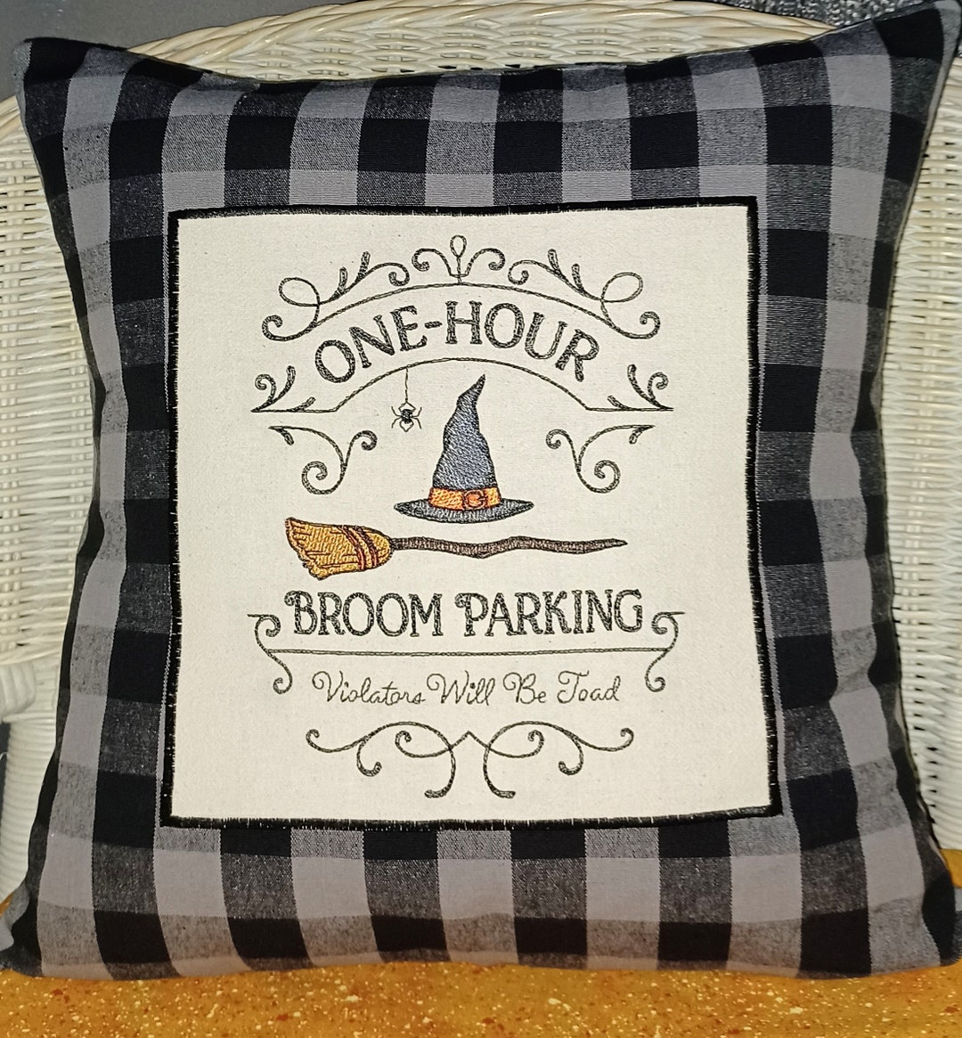 Witch Hat/broom Throw Pillow 2251 main image 1