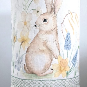 Water Cooler Tank Cover, Decorative Water Cooler Tank Cover, Bunny and Spring flowers