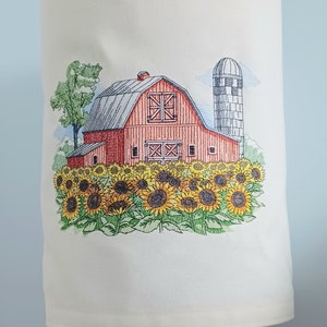 Water Cooler Tank Cover, Decorative Water Cooler Tank Cover, Barn with Sunflowers