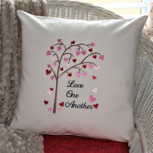 Embroidered Love One Another Throw/Accent Pillow