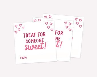 Printable Valentine's Day Cards: Treat for Someone Sweet (Digital Download)