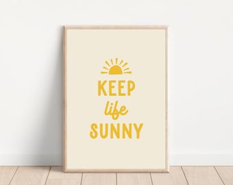 Keep Life Sunny Druck: Boho Kinderzimmer Dekor (Digitaler Download)
