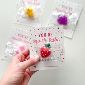 Étiquette de la Saint-Valentin Squish-Tastic, jouet spongieux, Saint-Valentin sans bonbon, étiquettes imprimables de la Saint-Valentin, joyeuse Saint-Valentin, téléchargement immédiat