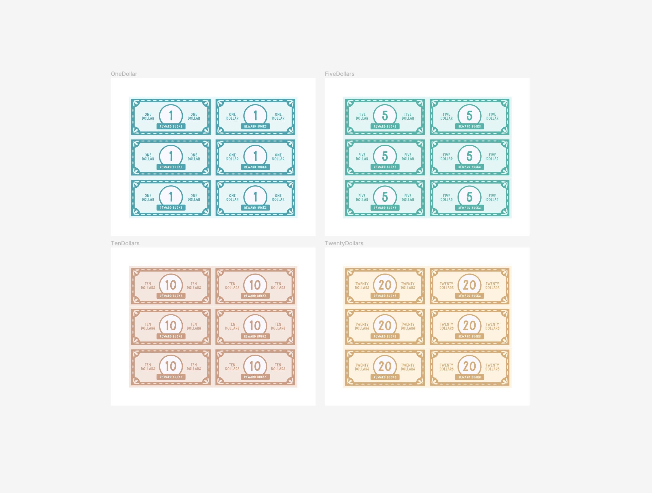 Reward Bucks Printables, Mom Bucks, Chore Bucks for Kids, Printable Mom ...