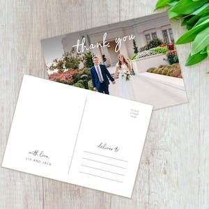 Danke Postkarte Vorlage, Foto Danke Karte, Moderne Minimal Hochzeit Postkarte Vorlage, Foto Karte Danke, DRUCKBAR